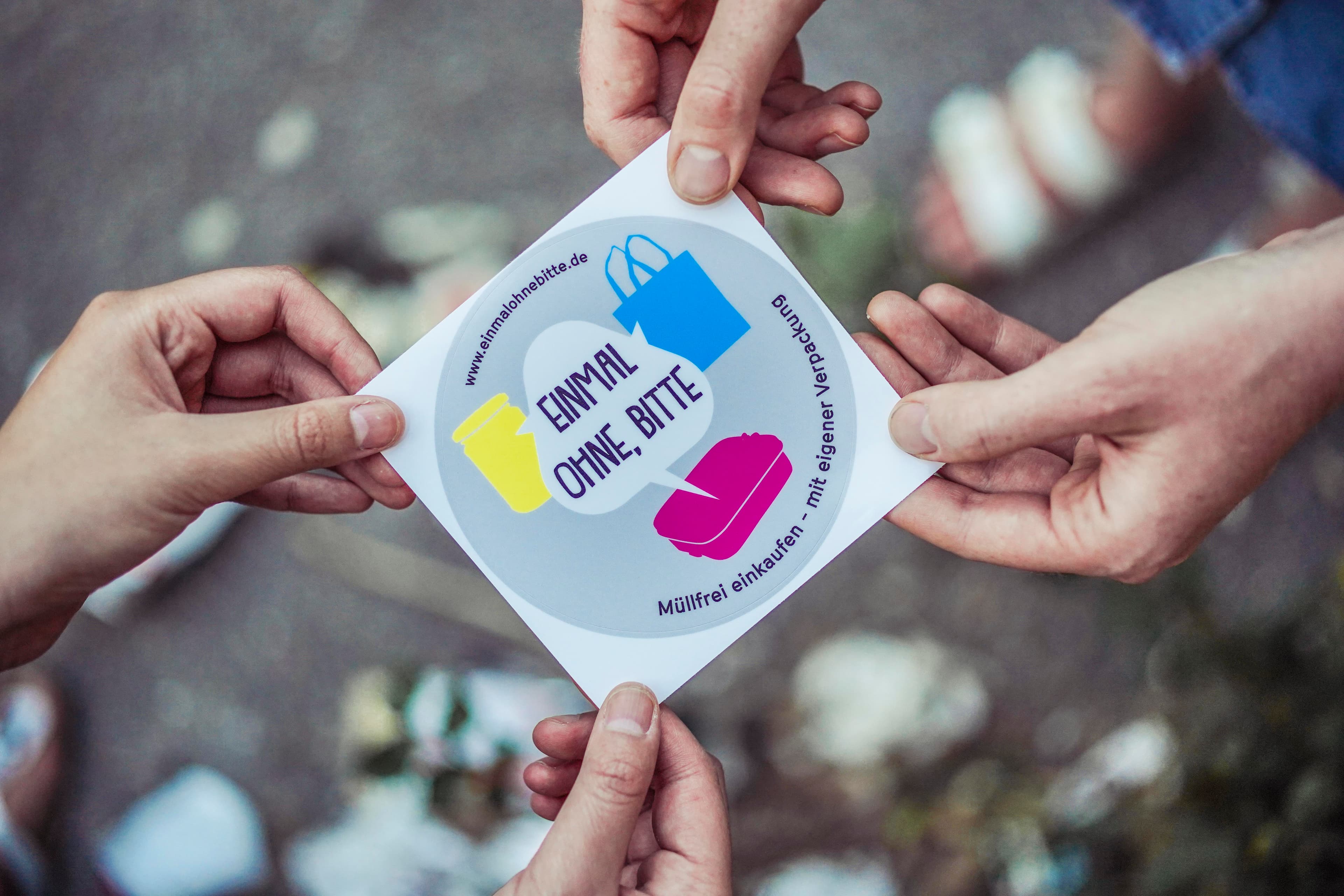 Einmal ohne, bitte Sticker Netzwerk